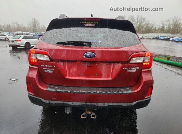 4S4BSANC5H3208859 2017 SUBARU OUTBACK Burgundy Widok z tyłu