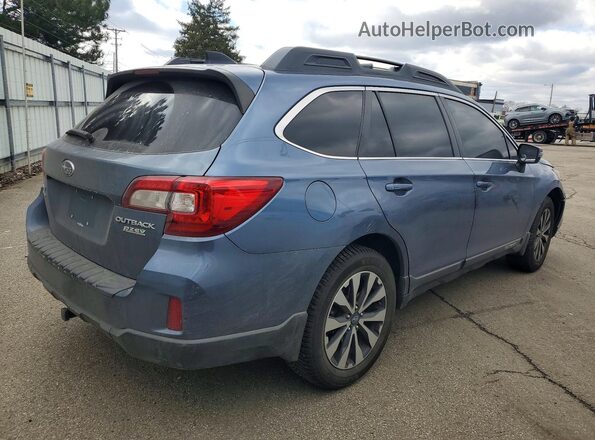 4S4BSANC6G3279065 2016 SUBARU OUTBACK Blue Задня права чверть