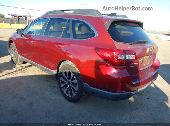 4S4BSANC8G3270254 2016 SUBARU OUTBACK Red Tył lewy