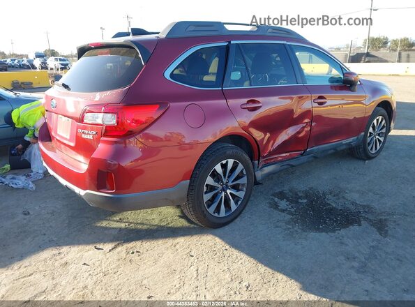 4S4BSANC8G3270254 2016 SUBARU OUTBACK Red Tył prawy