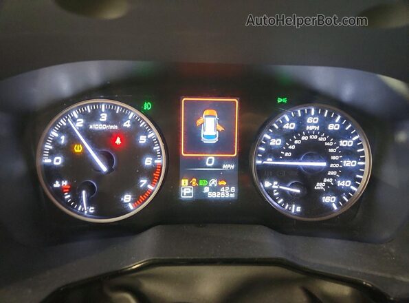 4S4BTAAC3N3124893 2022 SUBARU OUTBACK White Вид щитка приладів