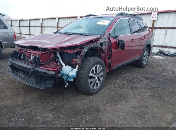 4S4BTADC9S3254197 2025 SUBARU OUTBACK Red წინა მარცხენა ხედი სამი მეოთხედიდან