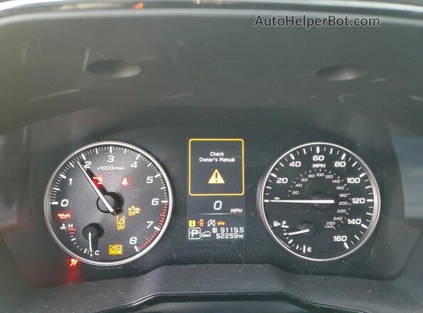4S4BTAFC0N3198216 2022 SUBARU OUTBACK Белый Вид щитка приборов