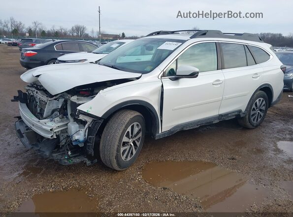 4S4BTAFC5M3151388 2021 SUBARU OUTBACK Белый Передняя левая четверть