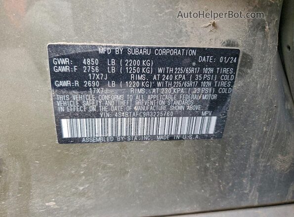 4S4BTAFC9R3225760 2024 SUBARU OUTBACK Tan 
