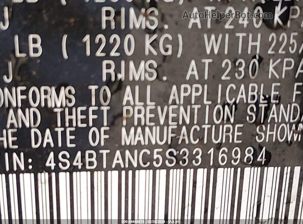 4S4BTANC5S3316984 2025 SUBARU OUTBACK Blue Widok komory silnika