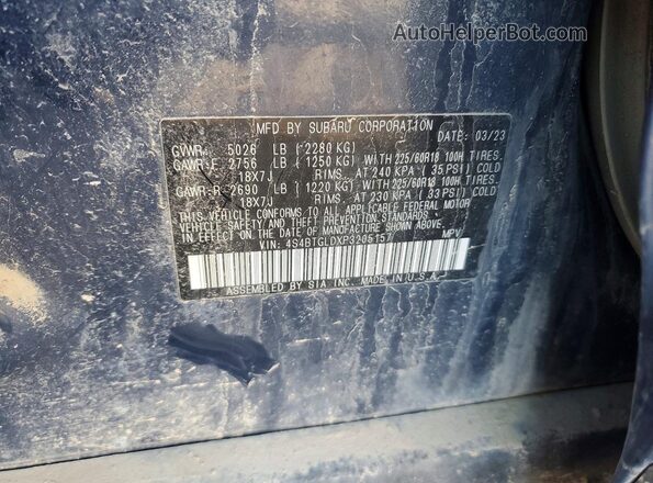 4S4BTGLDXP3205157 2023 SUBARU OUTBACK Blue 