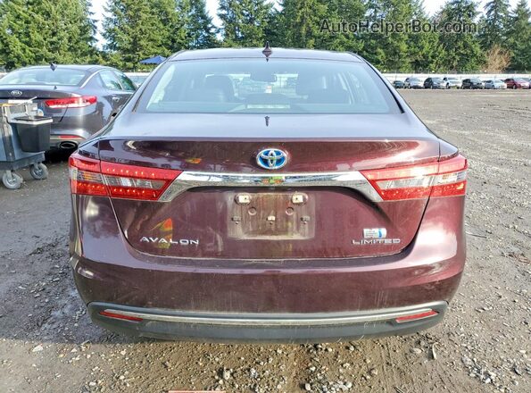 4T1BD1EB0GU049372 2016 TOYOTA AVALON Burgundy Vista trasera