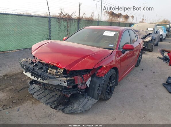 4T1DAACK0SU003571 2025 TOYOTA CAMRY Red Առջևի ձախ երեք քառորդ տեսարան