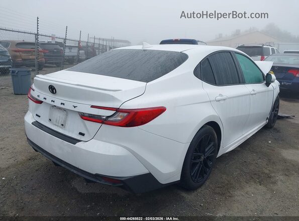 4T1DAACK6SU087329 2025 TOYOTA CAMRY White Задня права чверть