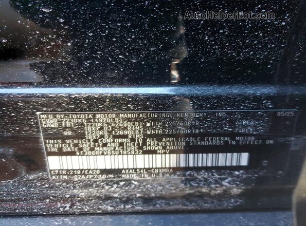 4T3B6RFV6SU185832 2025 TOYOTA RAV4 Black 