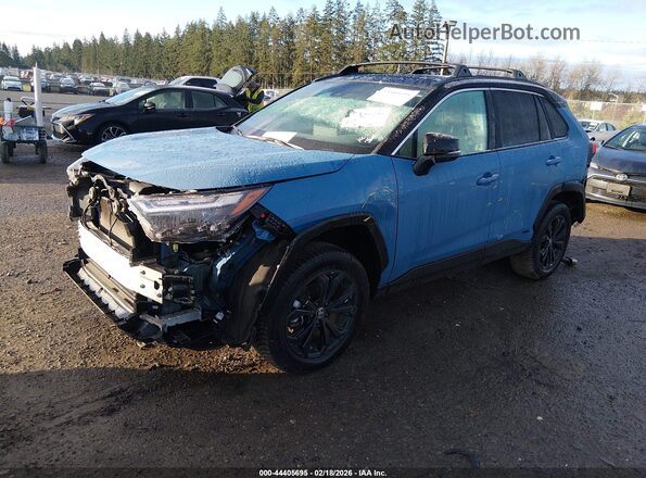 4T3E6RFV4NU085360 2022 TOYOTA RAV4 HYBRID Синий Передняя левая четверть