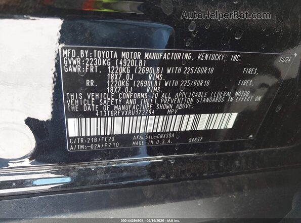 4T3T6RFVXRU173794 2024 TOYOTA RAV4 HYBRID Dark Blue 