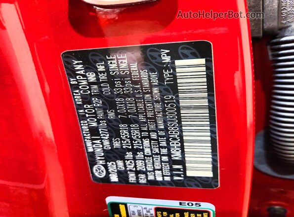 KM8HBCAB8SU300519 2025 HYUNDAI KONA Red 