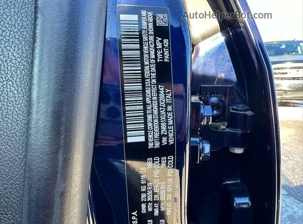 ZN661XUA7JX288447 2018 MASERATI LEVANTE Синий 