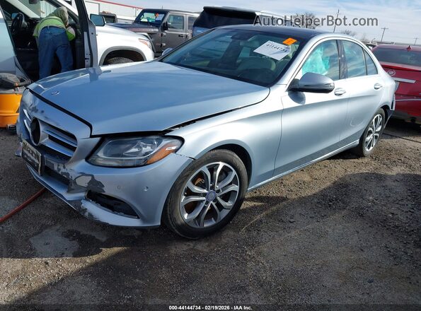 55SWF4JB1HU190421 2017 MERCEDES-BENZ C-CLASS Light Blue Front left