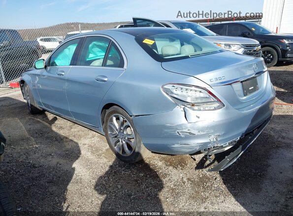 55SWF4JB1HU190421 2017 MERCEDES-BENZ C-CLASS Light Blue Rear left