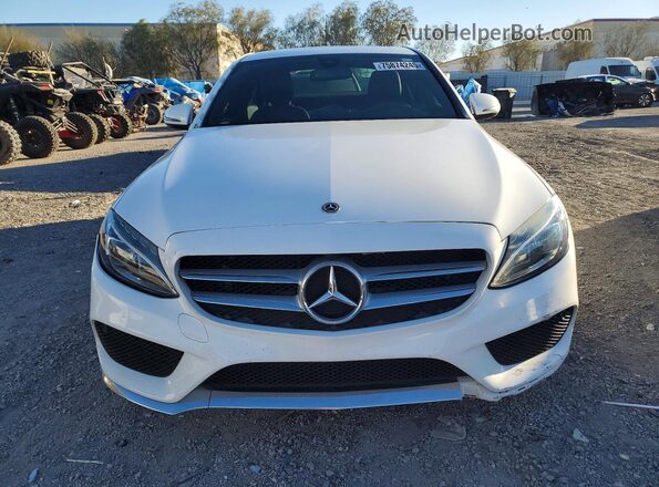 55SWF4JB3JU247577 2018 MERCEDES-BENZ C White წინა ხედი