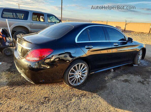 55SWF4JB7GU148138 2016 MERCEDES-BENZ C Black Задня права чверть
