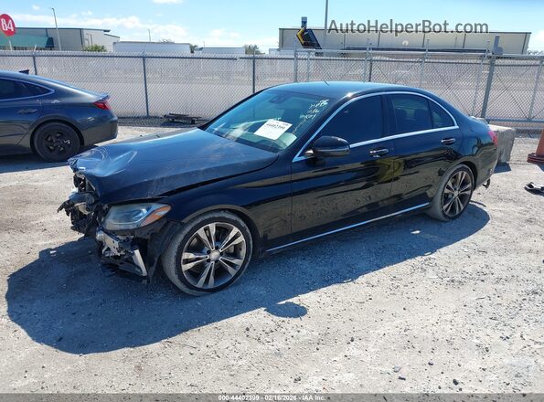 55SWF4JB7GU168843 2016 MERCEDES-BENZ C-CLASS Black Передня ліва чверть