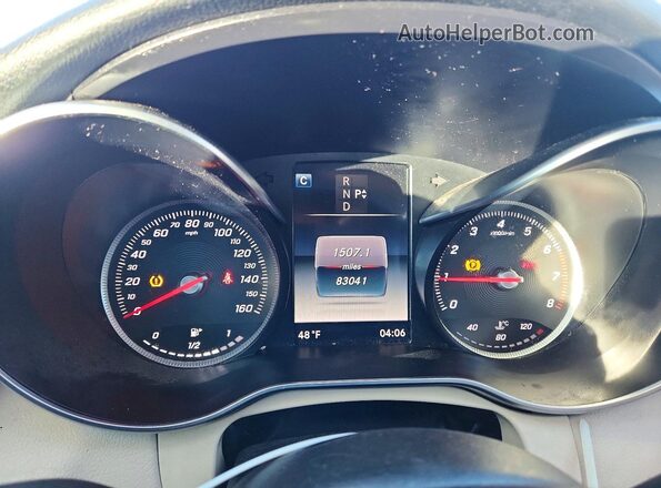 55SWF4KB5GU107392 2016 MERCEDES-BENZ C White Vista del cuadro de instrumentos