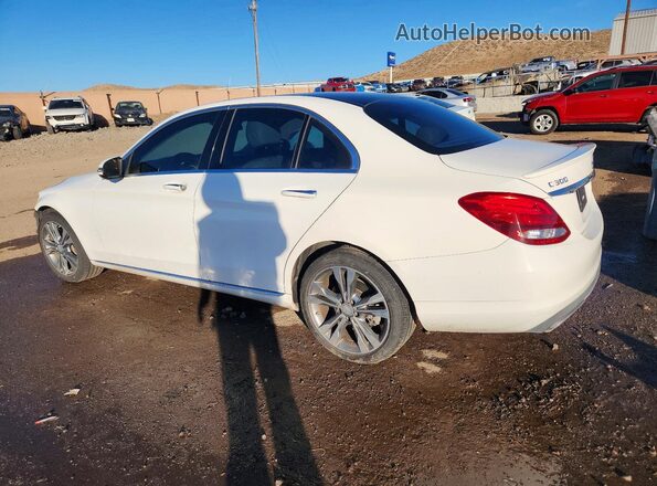 55SWF4KB5GU107392 2016 MERCEDES-BENZ C White Trasero izquierdo