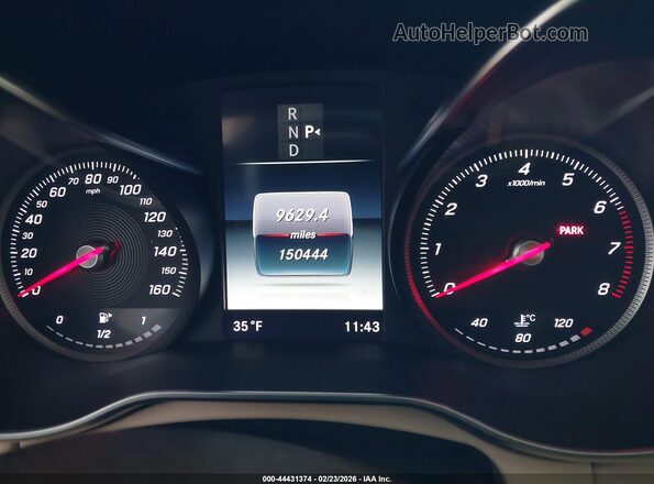 55SWF4KB6GU137923 2016 MERCEDES-BENZ C-CLASS Белый Вид задних сидений