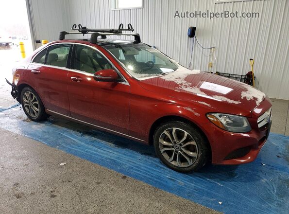 55SWF4KB7HU232363 2017 MERCEDES-BENZ C Red წინა მარჯვენა