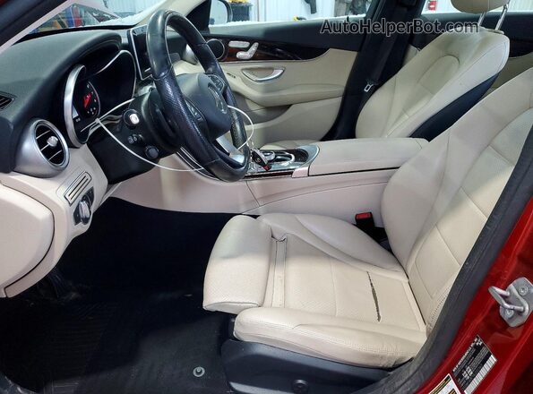 55SWF4KB7HU232363 2017 MERCEDES-BENZ C Red წინა სალონის ხედი
