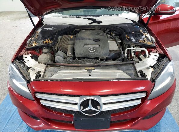 55SWF4KB7HU232363 2017 MERCEDES-BENZ C Red უკანა სალონის ხედი