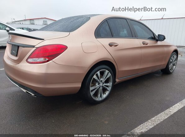 55SWF4KB9GU112417 2016 MERCEDES-BENZ C-CLASS Champagne Задняя правая четверть