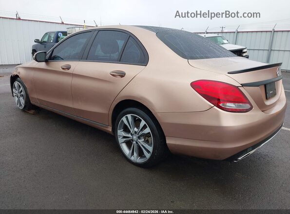 55SWF4KB9GU112417 2016 MERCEDES-BENZ C-CLASS Champagne Задняя левая четверть