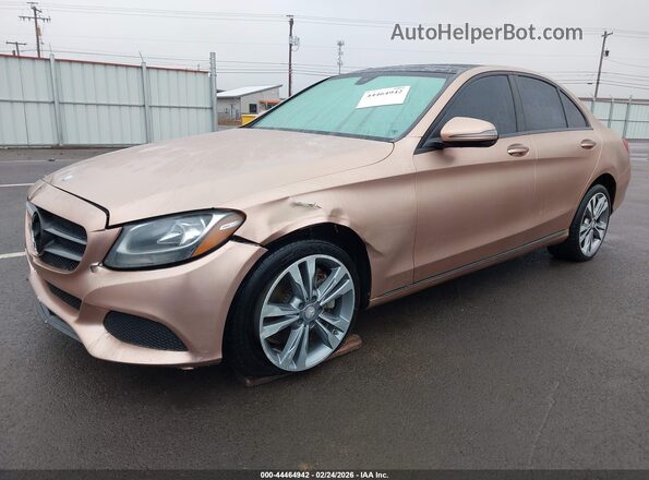 55SWF4KB9GU112417 2016 MERCEDES-BENZ C-CLASS Champagne Передняя левая четверть