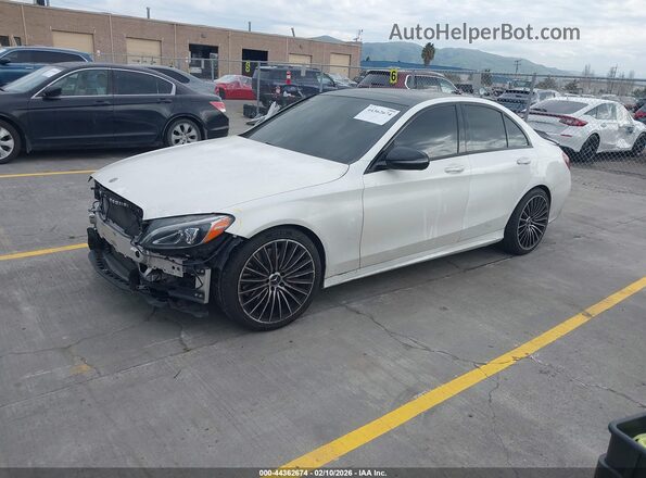 55SWF6EB6JU237969 2018 MERCEDES-BENZ AMG C 43 White წინა მარცხენა ხედი სამი მეოთხედიდან