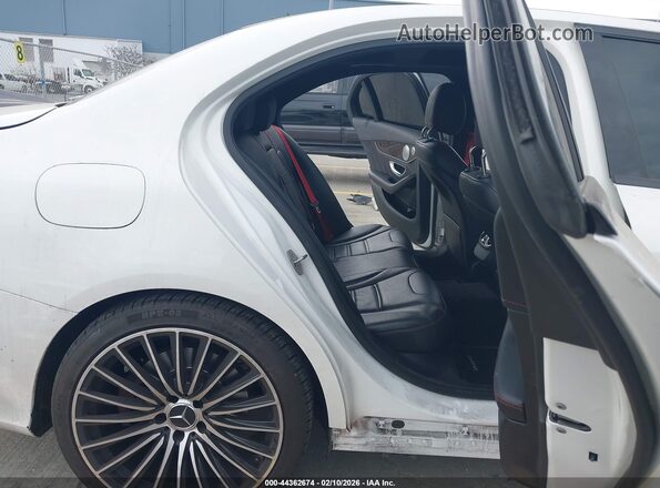 55SWF6EB6JU237969 2018 MERCEDES-BENZ AMG C 43 White VIN კოდის სტიკერის ხედი