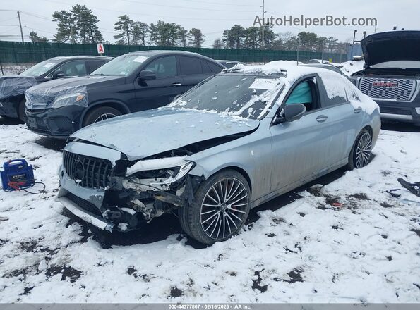 55SWF6EB7JU254215 2018 MERCEDES-BENZ AMG C 43 Blue Առջևի ձախ երեք քառորդ տեսարան