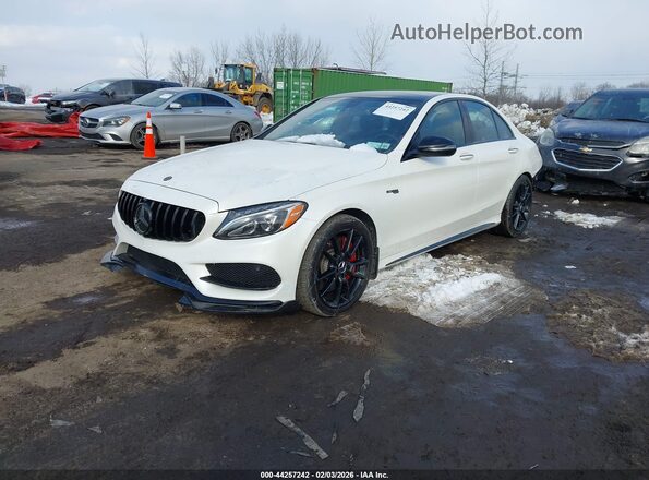 55SWF6EB7JU254568 2018 MERCEDES-BENZ AMG C 43 White Przód lewy