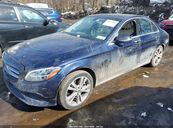 55SWF8EB4KU291641 2019 MERCEDES-BENZ C-CLASS Blue წინა მარცხენა ხედი სამი მეოთხედიდან