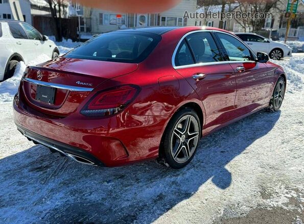 55SWF8EB6KU291964 2019 MERCEDES-BENZ C Red Հետևի աջ