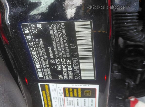 55SWF8EB9KU321104 2019 MERCEDES-BENZ C Черный 