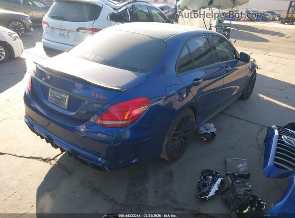 55SWF8HB1HU218120 2017 MERCEDES-BENZ AMG C 63 Blue Rear right