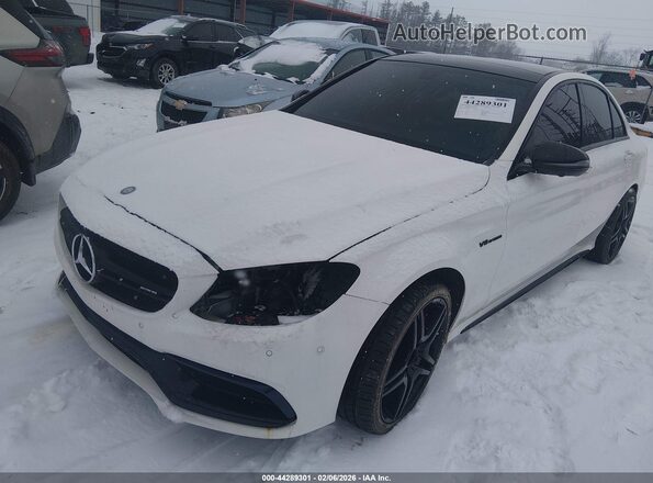 55SWF8HBXHU181651 2017 MERCEDES-BENZ AMG C 63 White Առջևի ձախ երեք քառորդ տեսարան