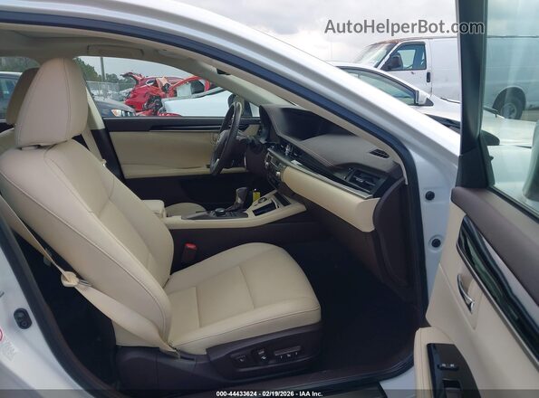 58ABK1GG7JU086787 2018 LEXUS ES 350 White Widok wnętrza z przodu