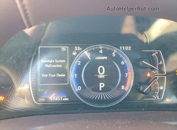 58ABZ1B10KU017410 2019 LEXUS ES Red Սարքավորումների վահանակի տեսք