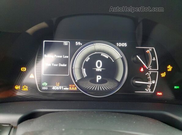 58ADA1C19RU052570 2024 LEXUS ES Black Вид щитка приладів
