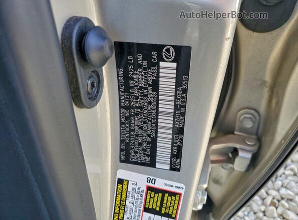 58ADA1C1XMU006528 2021 LEXUS ES Tan Вид наклейки з VIN-кодом