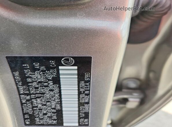 58AFZ1B15MU106913 2021 LEXUS ES Silver VIN კოდის სტიკერის ხედი