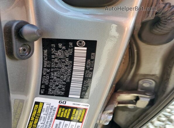 58AGZ1B10MU102756 2021 LEXUS ES Silver ძრავის განყოფილების ხედი