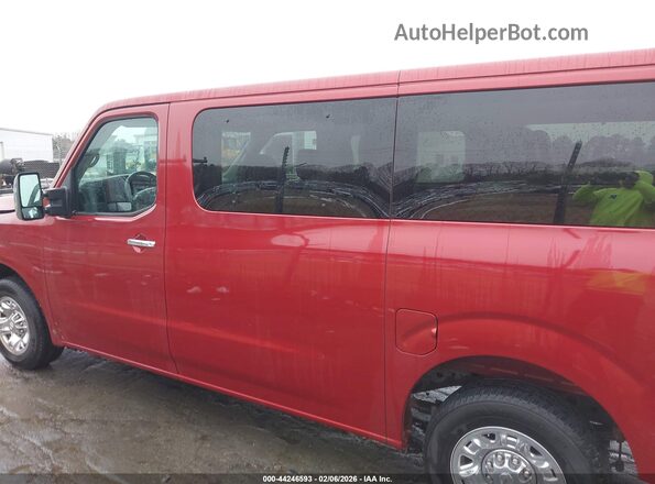 5BZAF0AA4KN852299 2019 NISSAN NV PASSENGER NV3500 HD Red Vista interior de 360 grados