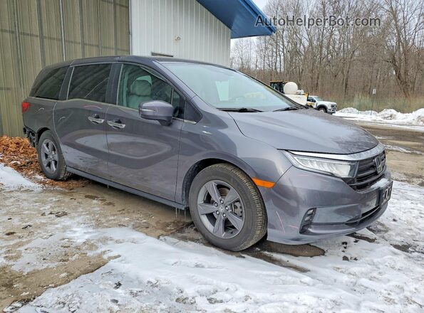 5FNRL6H52NB011284 2022 HONDA ODYSSEY Gray Delantero derecho